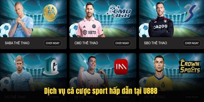 Dịch vụ cá cược sport hấp dẫn tại U888